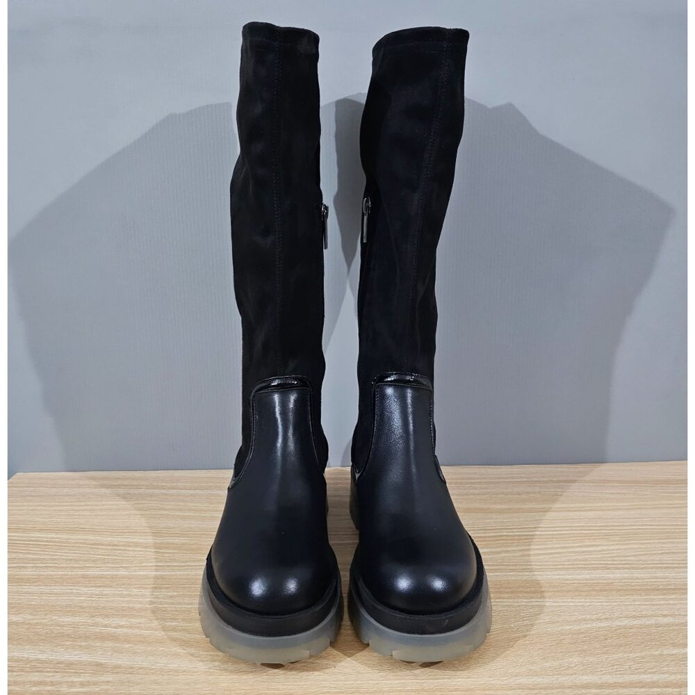 Aquatalia Drew Tall Boot Knee High Combat Naplak Suede Leather Weatherproof 7.5 - Picture 6 of 15